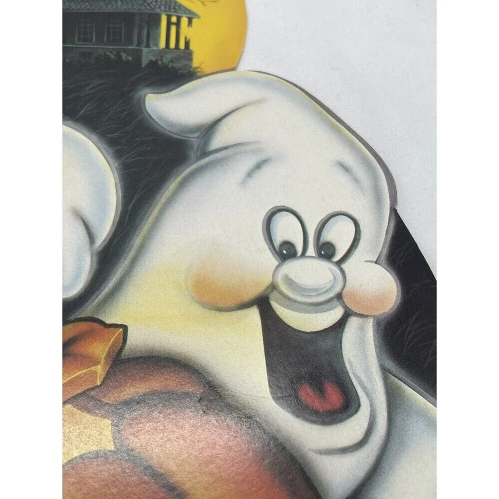 VINTAGE BEISTLE HALLOWEEN GHOST DIE CUT CARDSTOCK DECORATION